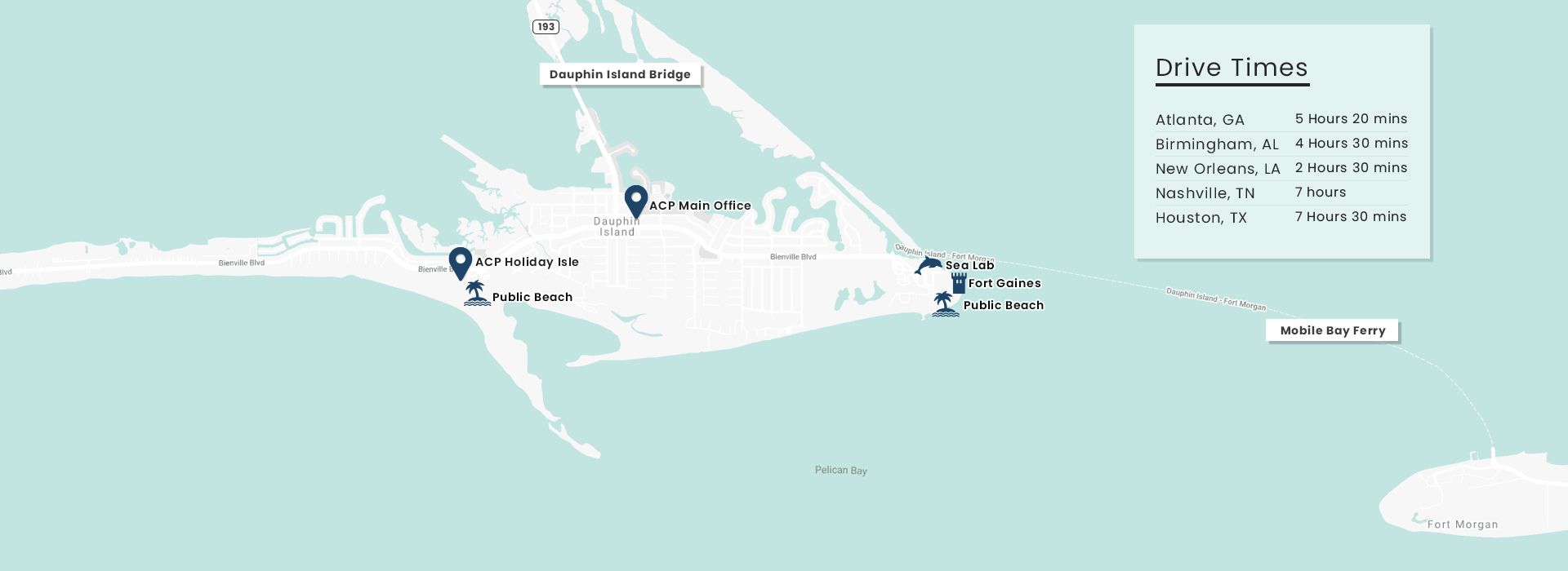 ACP Vacation Rentals map