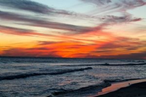 Beach at sunset