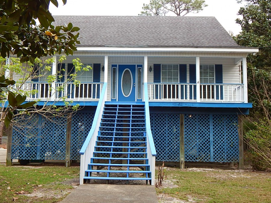 Front of Dauphin Island vacation home