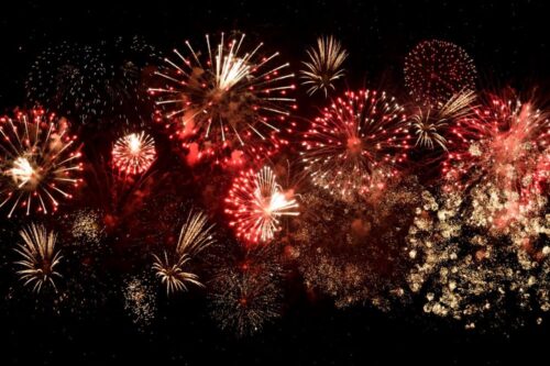 Large firework show on Dauphin Island