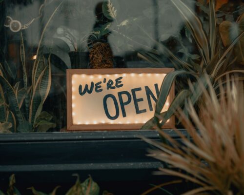 open sign in dauphin island shop