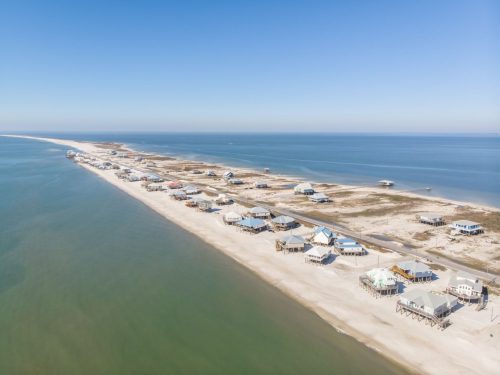 Sand bar on dolphin island